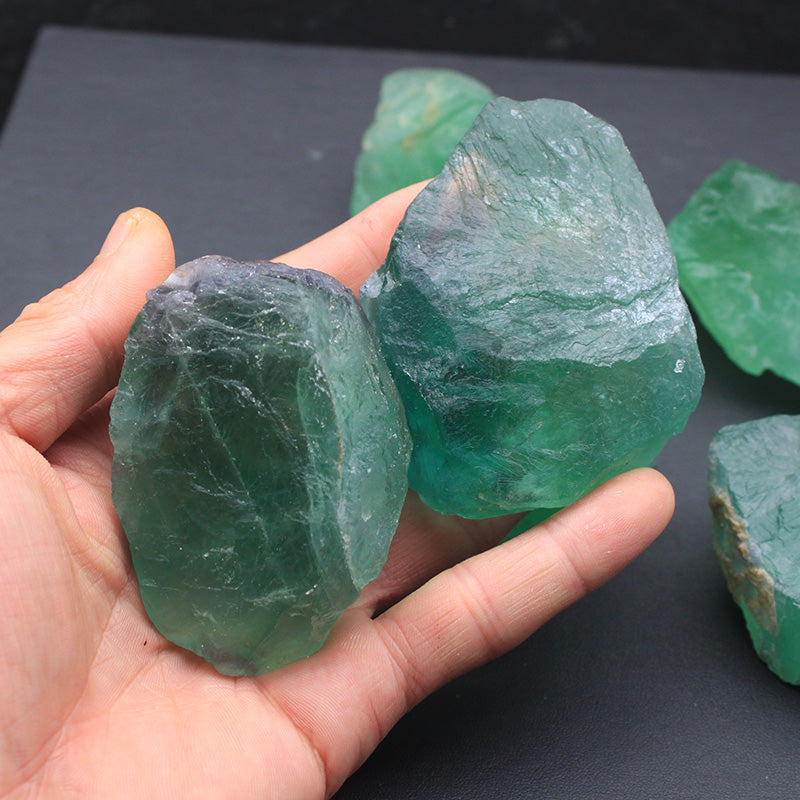 Natural Green Brazilian Fluorite Mineral Crystal