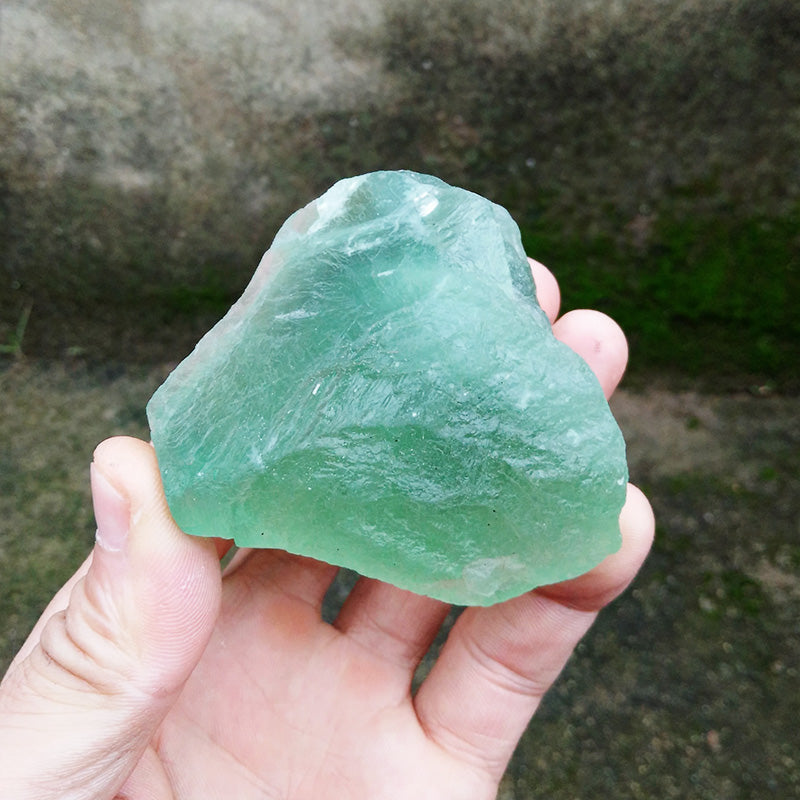 Natural Green Brazilian Fluorite Mineral Crystal