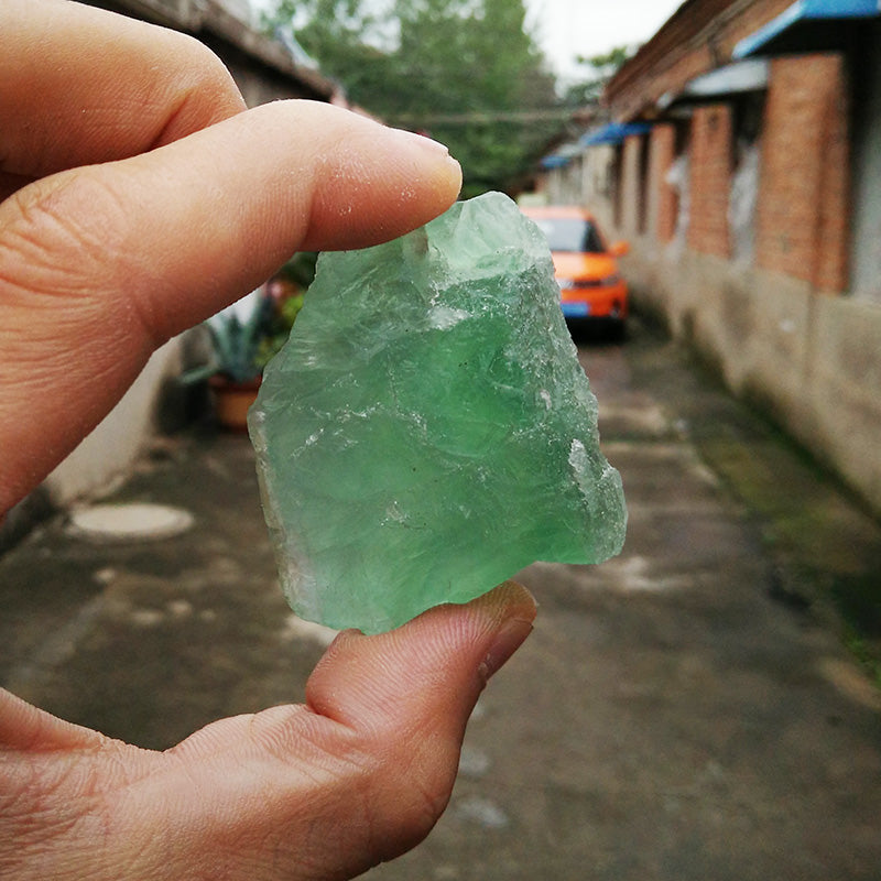 Natural Green Brazilian Fluorite Mineral Crystal