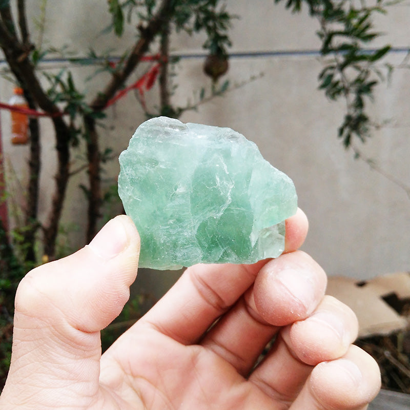 Natural Green Brazilian Fluorite Mineral Crystal