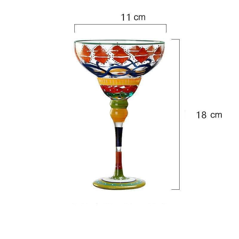 "Sipping Beauty" - Hand-painted Margarita/Wine Glass
