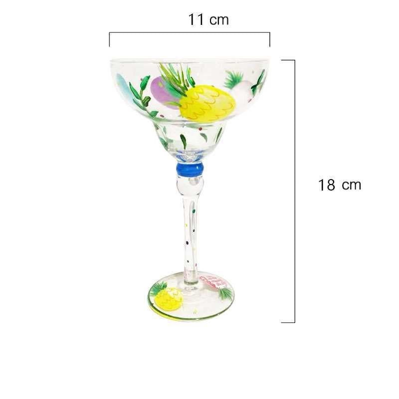 "Sipping Beauty" - Hand-painted Margarita/Wine Glass