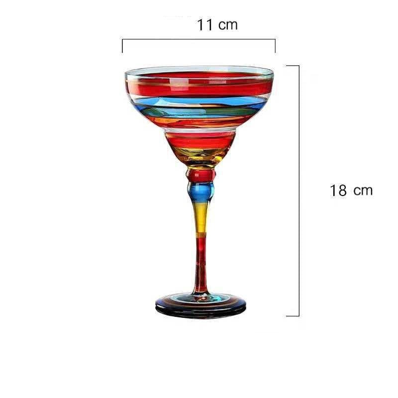 "Sipping Beauty" - Hand-painted Margarita/Wine Glass