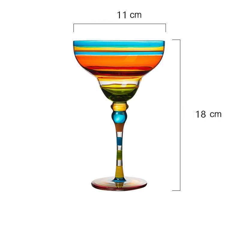 "Sipping Beauty" - Hand-painted Margarita/Wine Glass