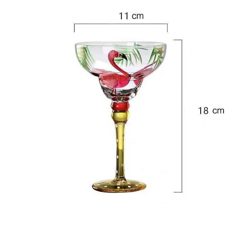 "Sipping Beauty" - Hand-painted Margarita/Wine Glass
