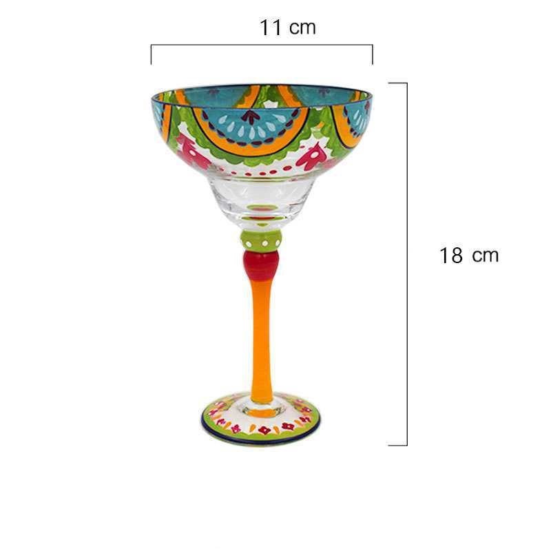 "Sipping Beauty" - Hand-painted Margarita/Wine Glass