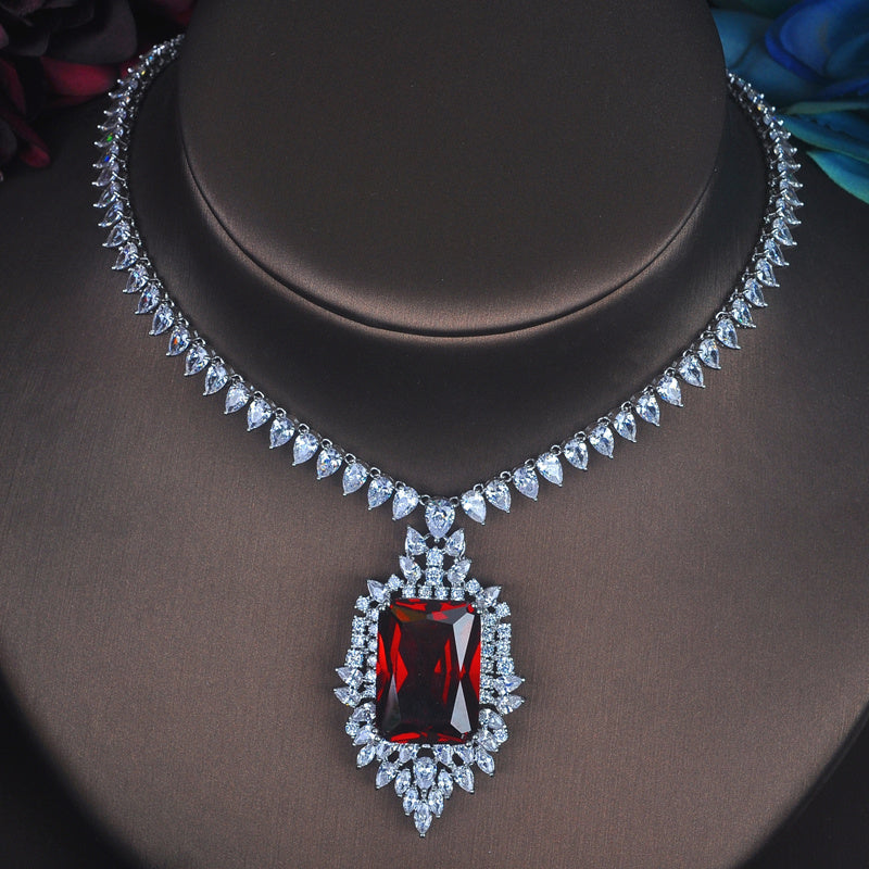 "Rare like Ruby" -  Vintage Ruby and Diamond Jewelry Set