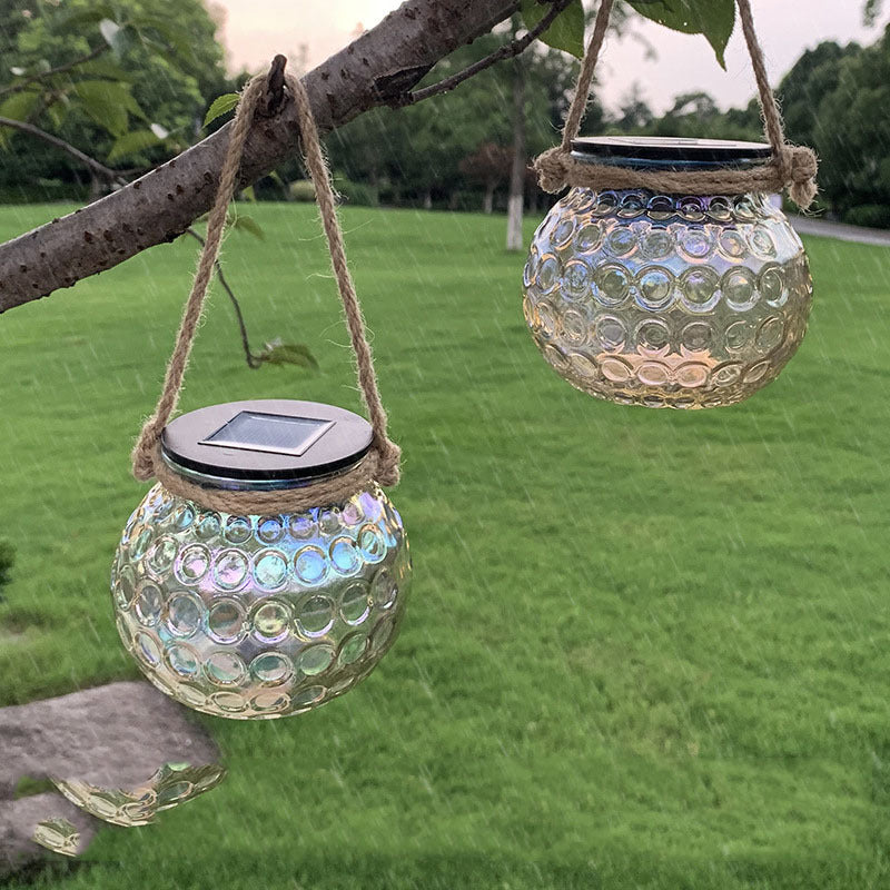 Iridescent Hanging Solar Lantern for Garden - Waterproof