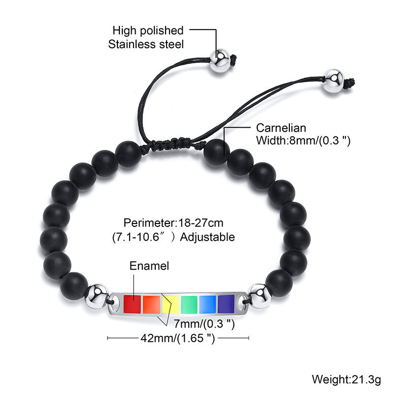 Rainbow Agate Beaded Bracelet