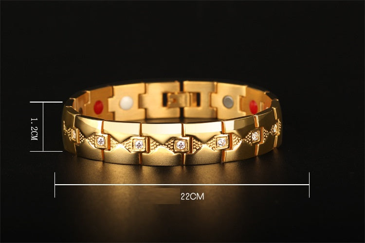 Domineering Diamond-plated Titanium Steel Bracelets