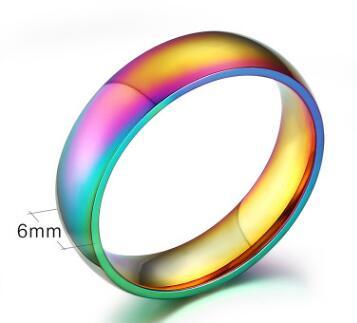 Rainbow Hematite Stainless Steel Ring