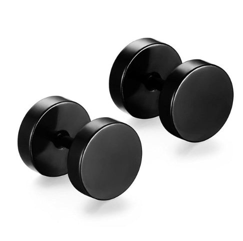 8MM Stainless Steel Barbell Earrings