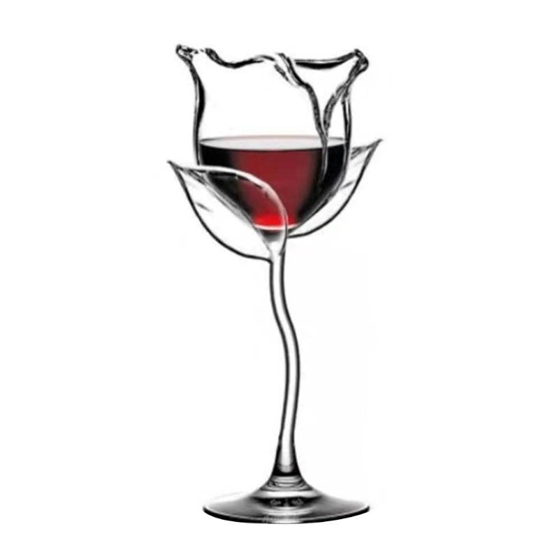 "Crystal Rose" -  Wine Cocktail Glasses