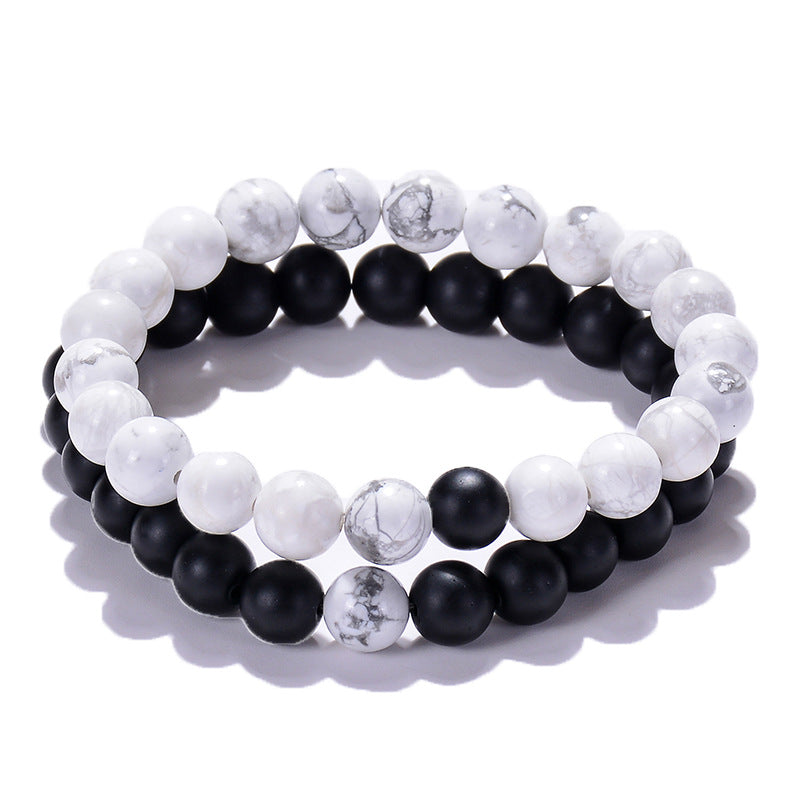 Classic Black Matte Green Malachite Bracelets