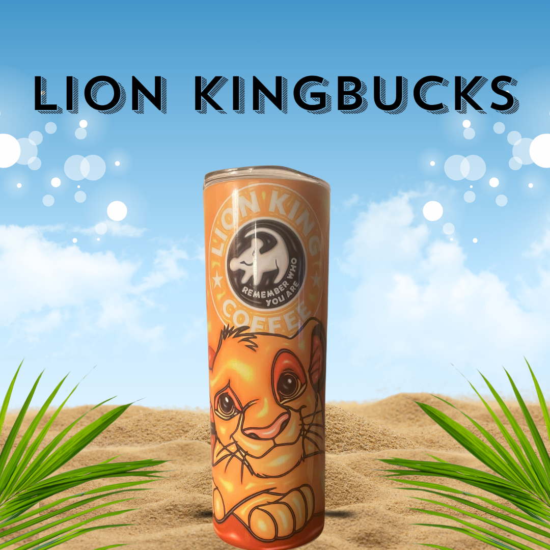 "Lion King Bucks" - 20 oz. Skinny Stainless Steel Tumbler