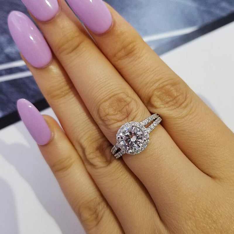 "Cherished Forever" - Sterling Silver Ring with Gems