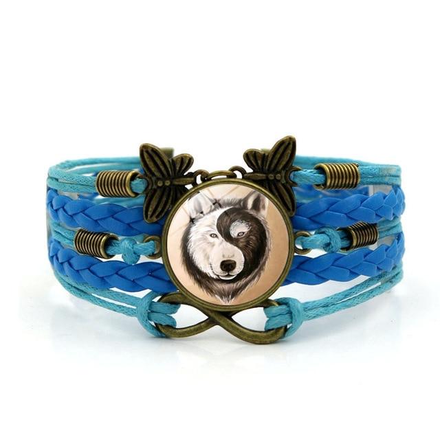 Vintage Wolf Yin Yang Bracelets