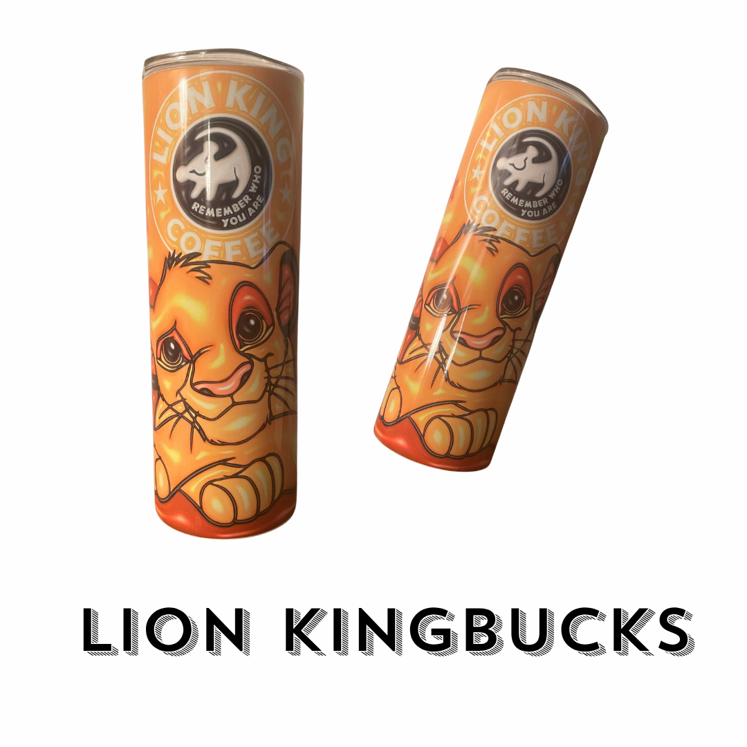 "Lion King Bucks" - 20 oz. Skinny Stainless Steel Tumbler