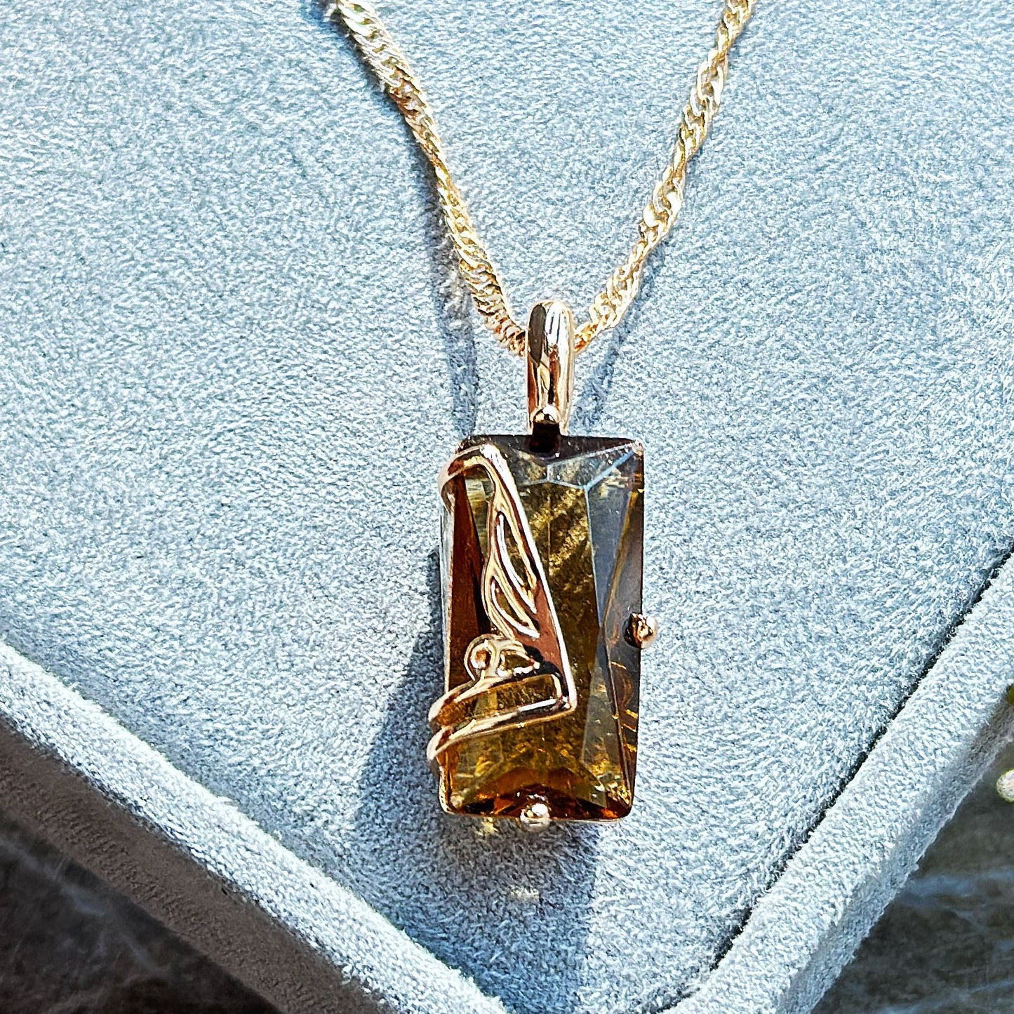 Sudan Stone Ring and Necklace Set