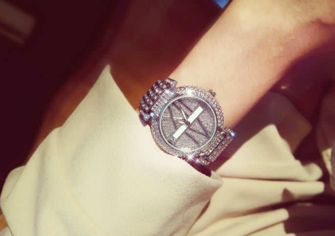"Bee Elegant" - Water Resistant Stainless Steel Diamond Watch