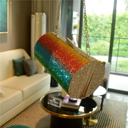 Rhinestone Rainbow Evening Bag
