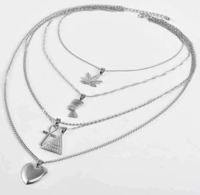 "Pyramid Love" -  Multilayered Necklace