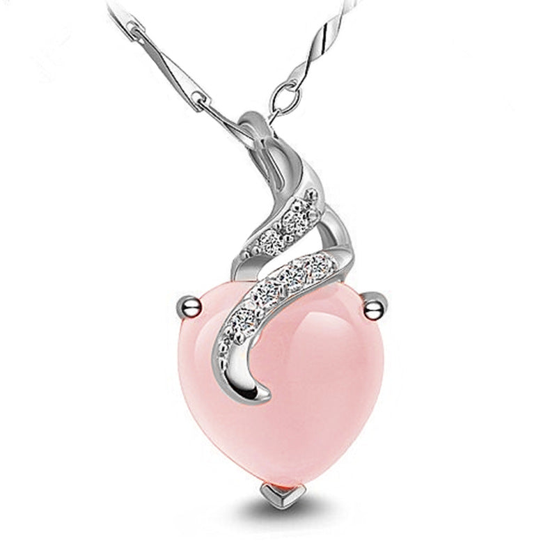 Natural Rose Quartz Pendant Necklaces