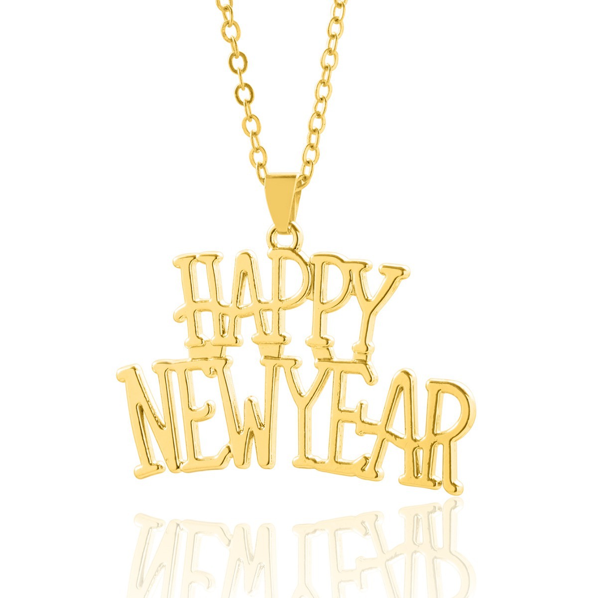 English Letter Happy New Year's Necklace