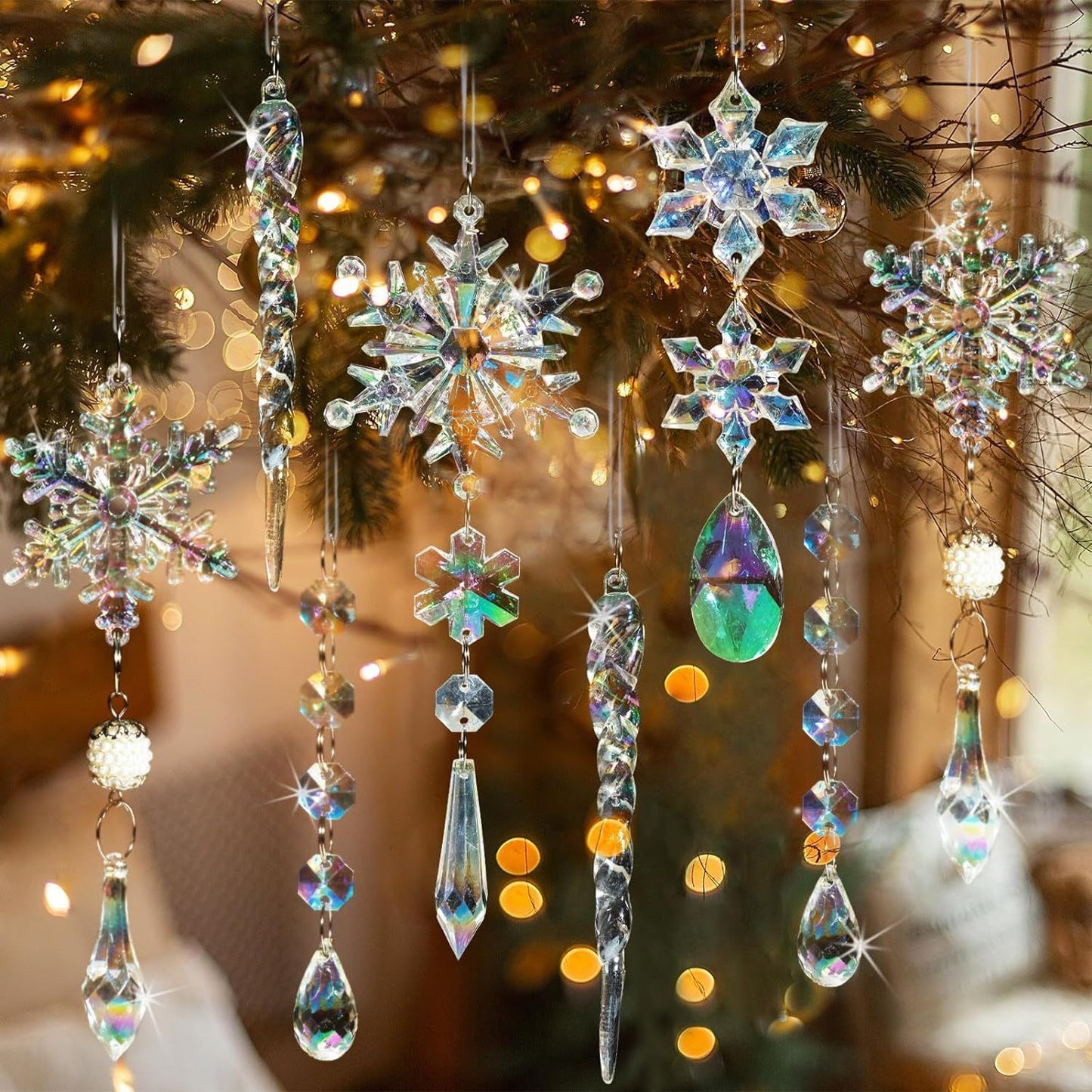 Crystal Snowflake Ornaments