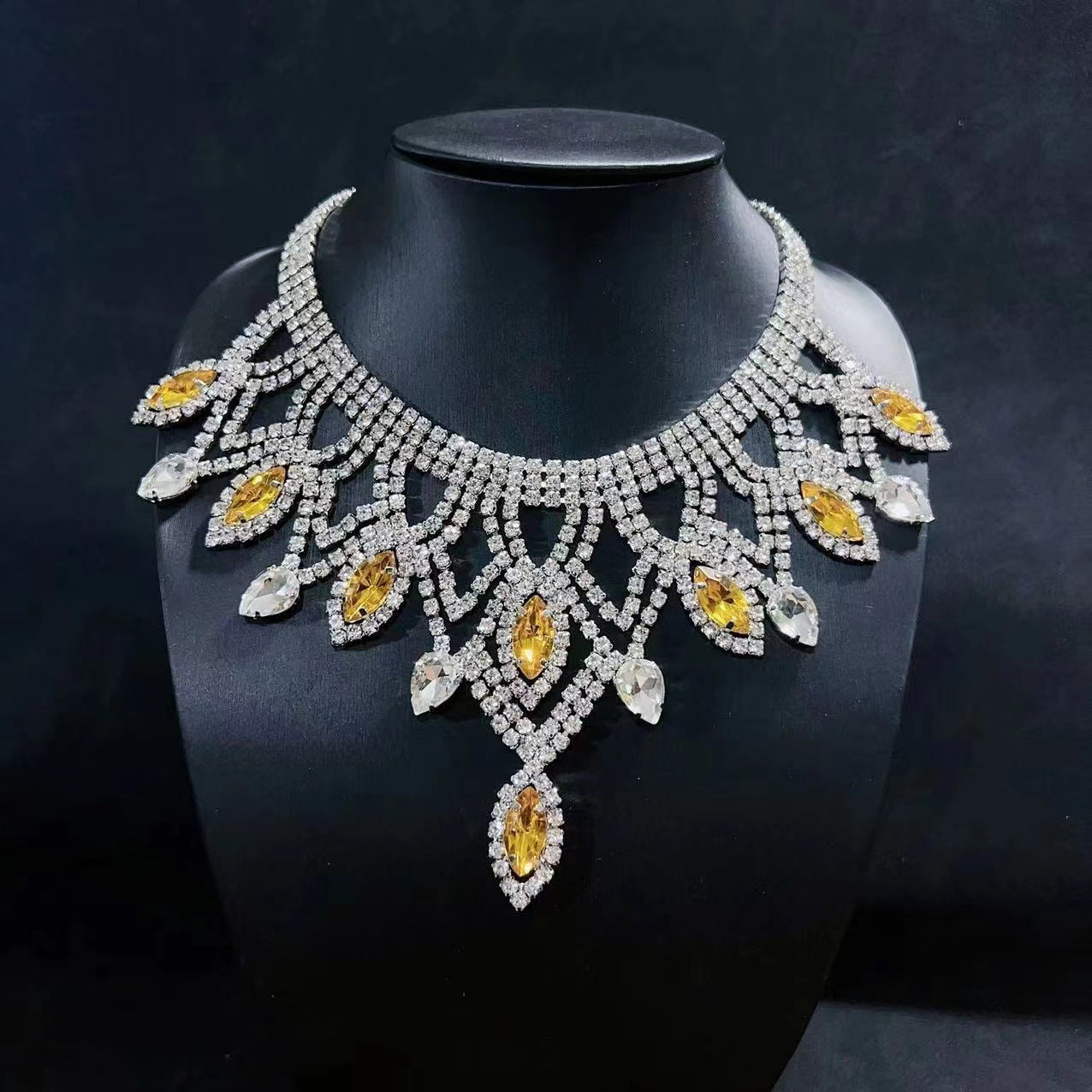 Luxury Rhinestone Statement Necklace
