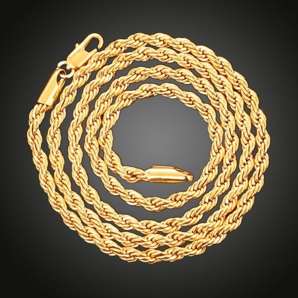 Twisted Rope Chain with Bracelet