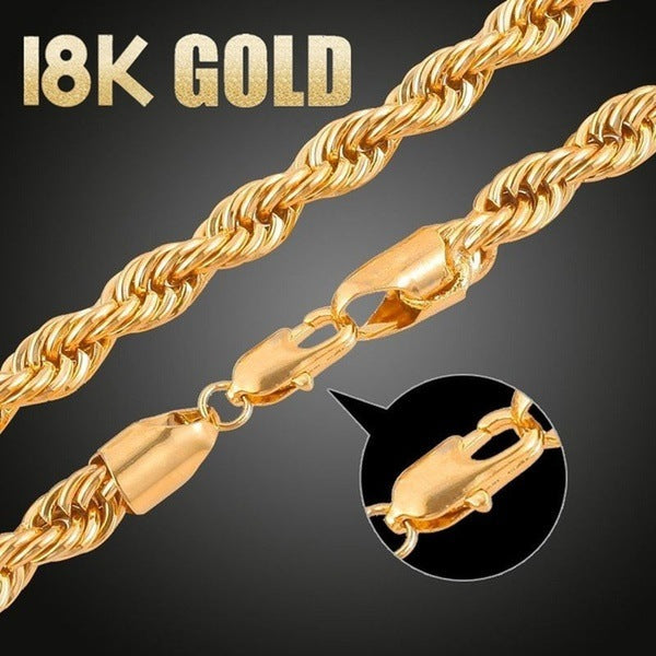 Twisted Rope Chain with Bracelet