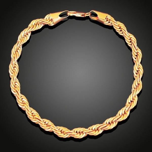 Twisted Rope Chain with Bracelet