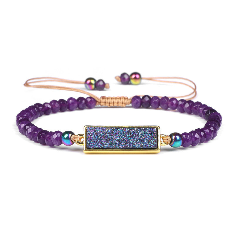 Natural Stone Woven Beaded Bracelet