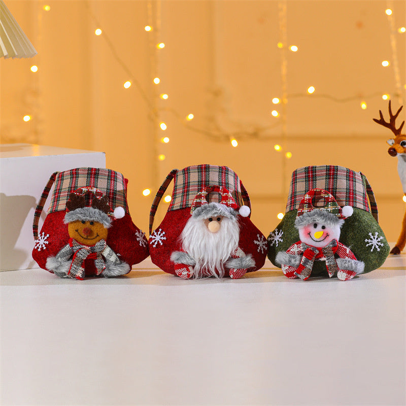 3D Cartoon Christmas Candy Gift Bag - Stocking Stuffer