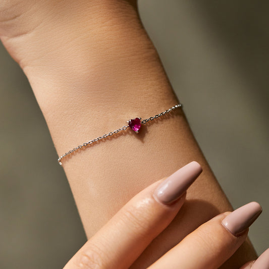"Lover at Heart" - Red Diamond Bracelet