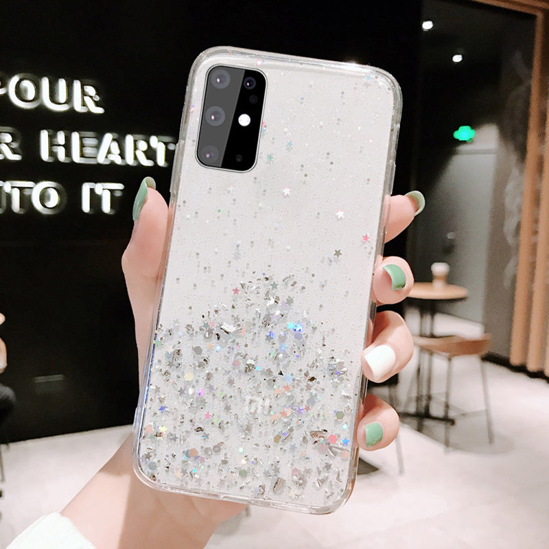 Dazzling Stardust Phone Case - Galaxy A10/M10S, A20E, A20, A30, A50/A50S/A30S, A6/M40, A60, A6P/J8 2018, A7 2018,A8P 2018, A9 2018, M30/A40S,S10, S10 Plus, S20, S20 Plus, S20 Ultra, S8, S8 Plus, S9, S9 Plus
