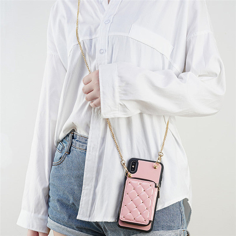 Luxury Shiny Rivet Coin Purse Phone Carrier - iPhone 6-11 Pro Max