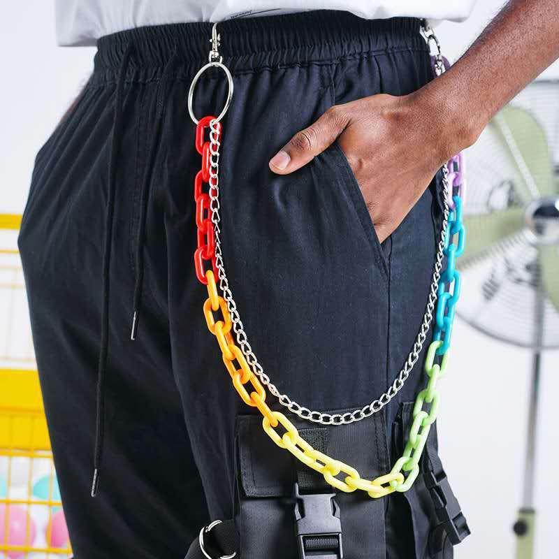 "Rainbow Punk" -  Plastic Acrylic-based Resin Chain