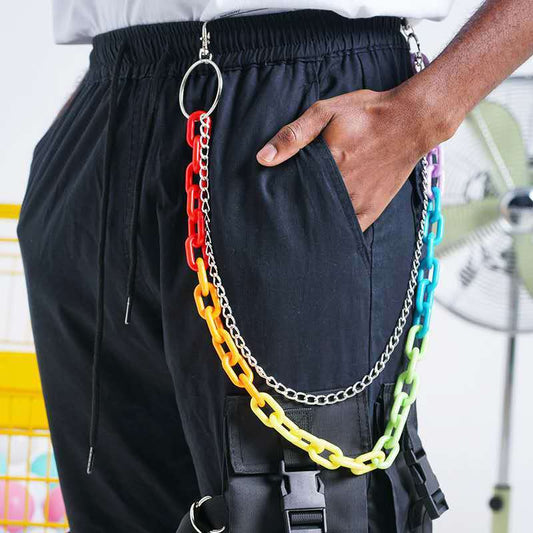 "Rainbow Punk" -  Plastic Acrylic-based Resin Chain