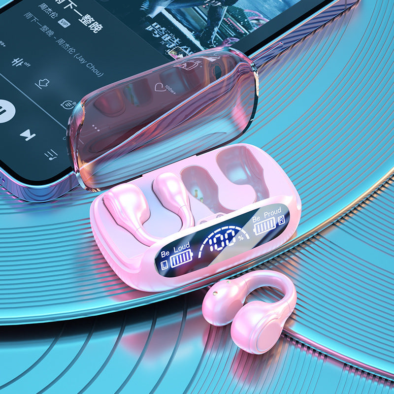 Wireless Clip-on Digital Display Noise-reduction Bluetooth Headset