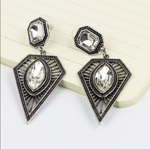 Evening Crystal Drop Earrings