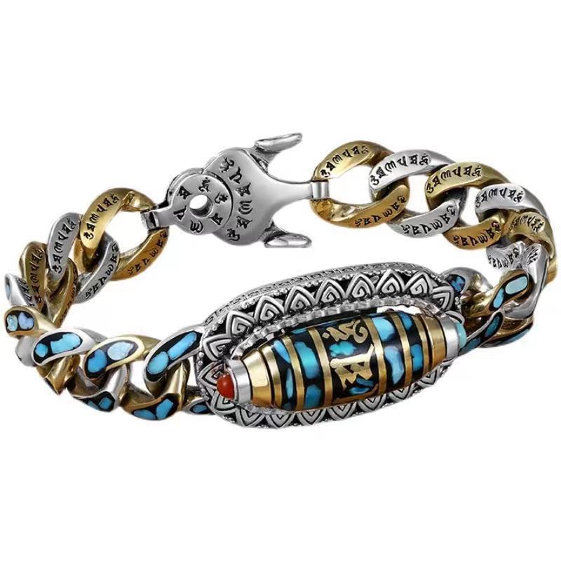 Retro Multicolored Rotating Positive Energy Bracelets