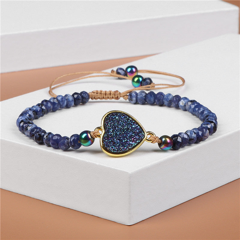 Natural Stone Woven Beaded Bracelet