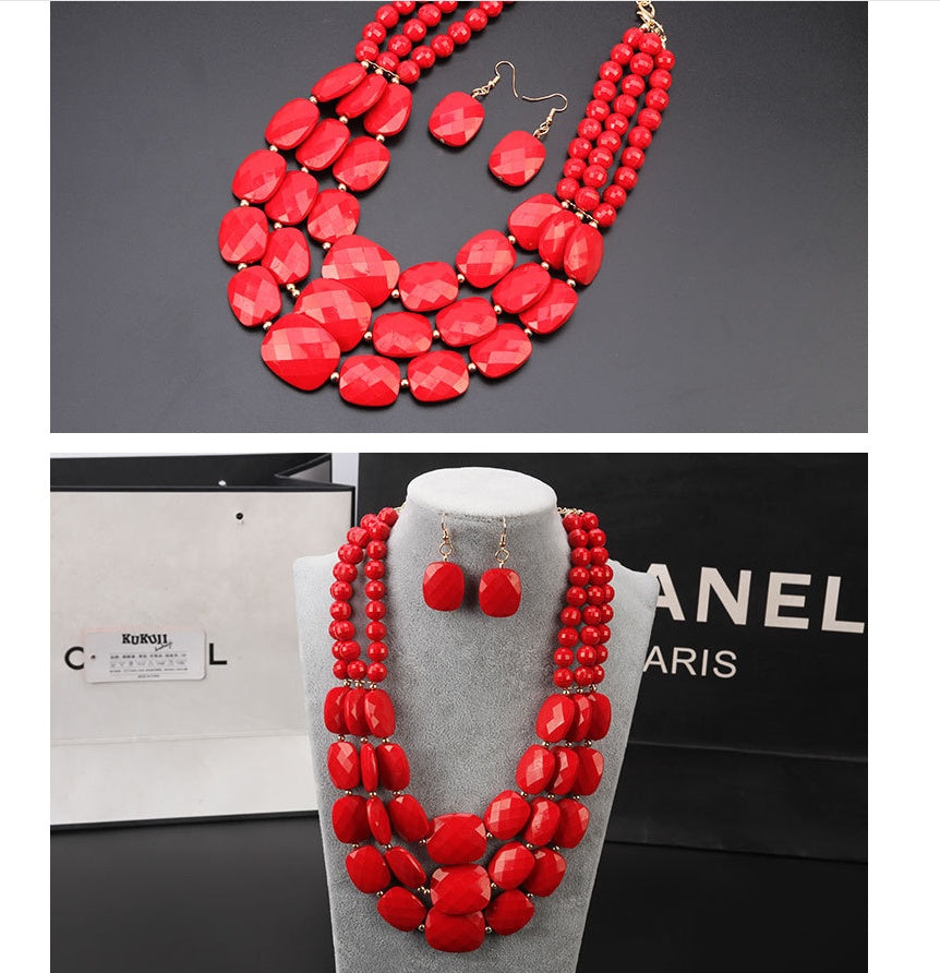 Cultural Beaded Jewelry Set