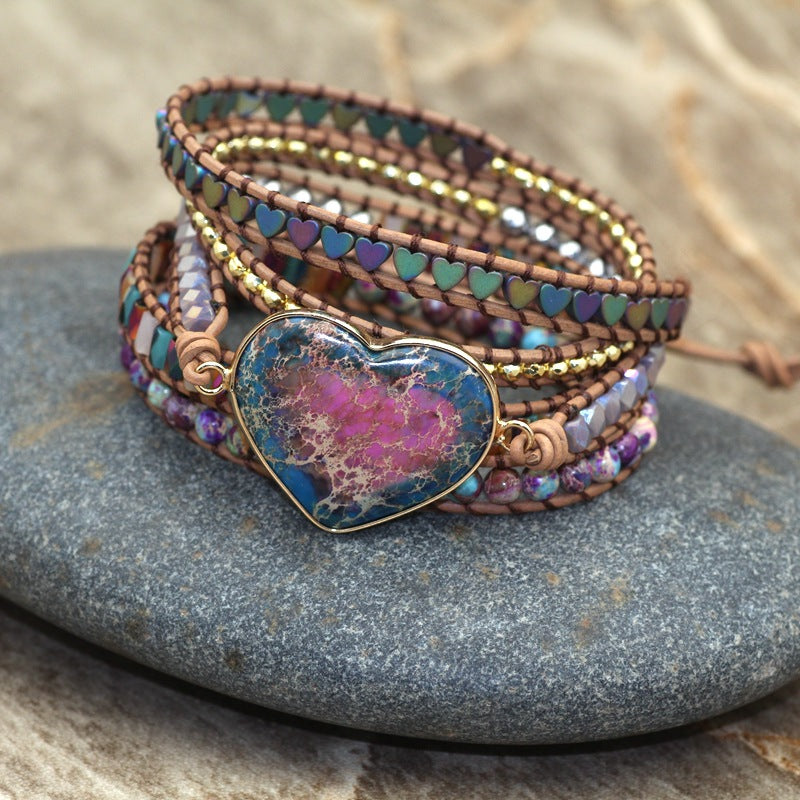 Handmade Magical Heart-shaped Beaded Bracelet