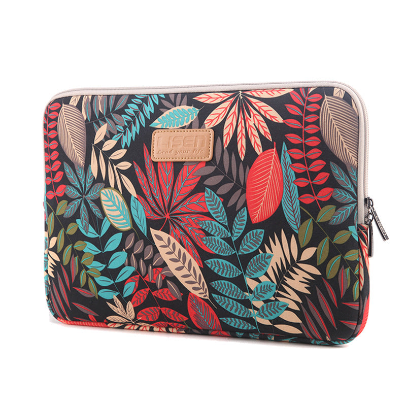 Colorful LISEN Leaf Notebook Sleeve Bag - Inches 6 - 15.6