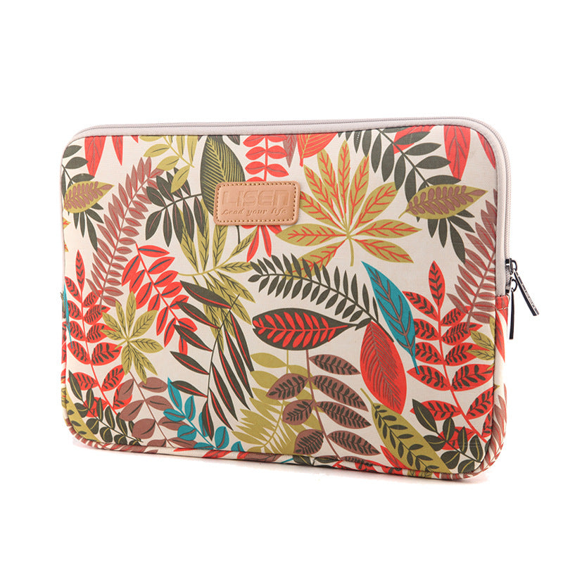 Colorful LISEN Leaf Notebook Sleeve Bag - Inches 6 - 15.6