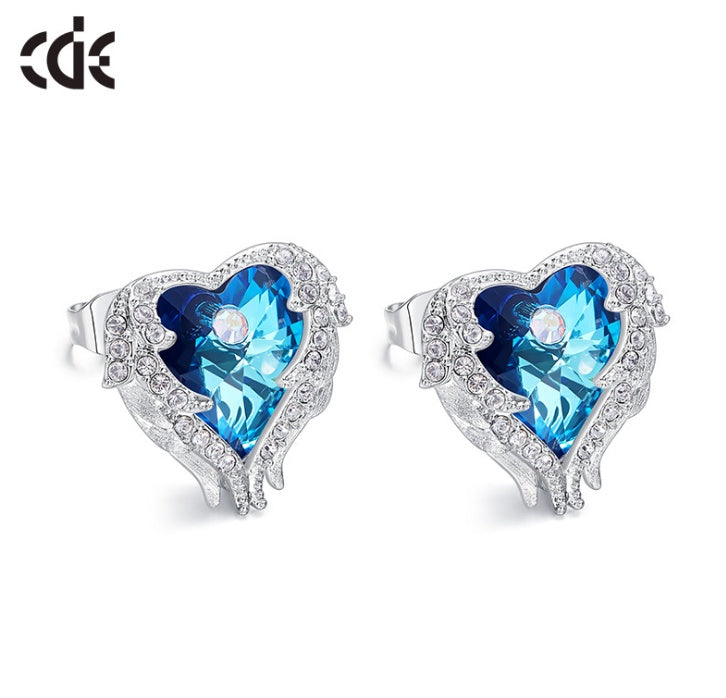 "Guardian Angel" - Iridescent Zircon Stud Earrings