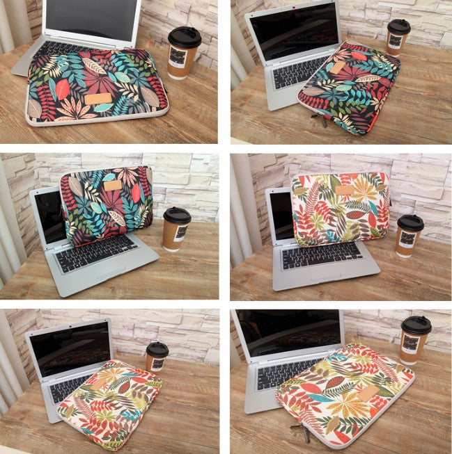 Colorful LISEN Leaf Notebook Sleeve Bag - Inches 6 - 15.6